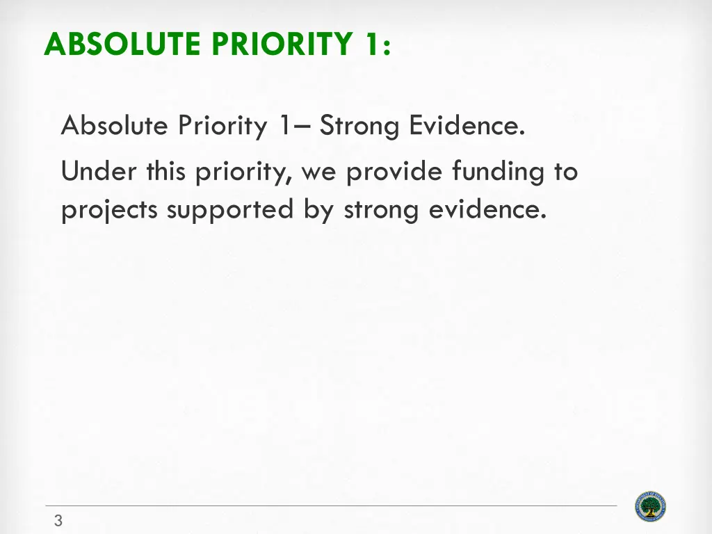 absolute priority 1