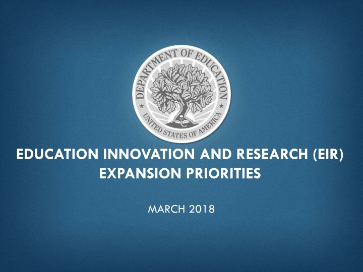 education innovation and research eir expansion