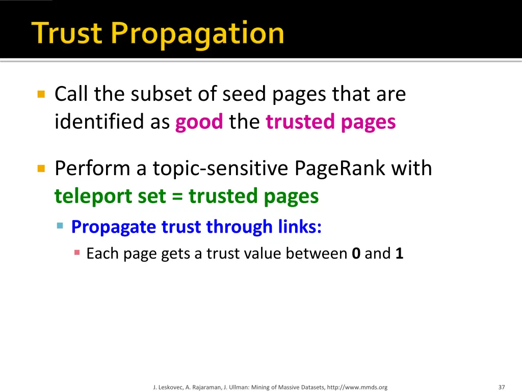 call the subset of seed pages that are identified