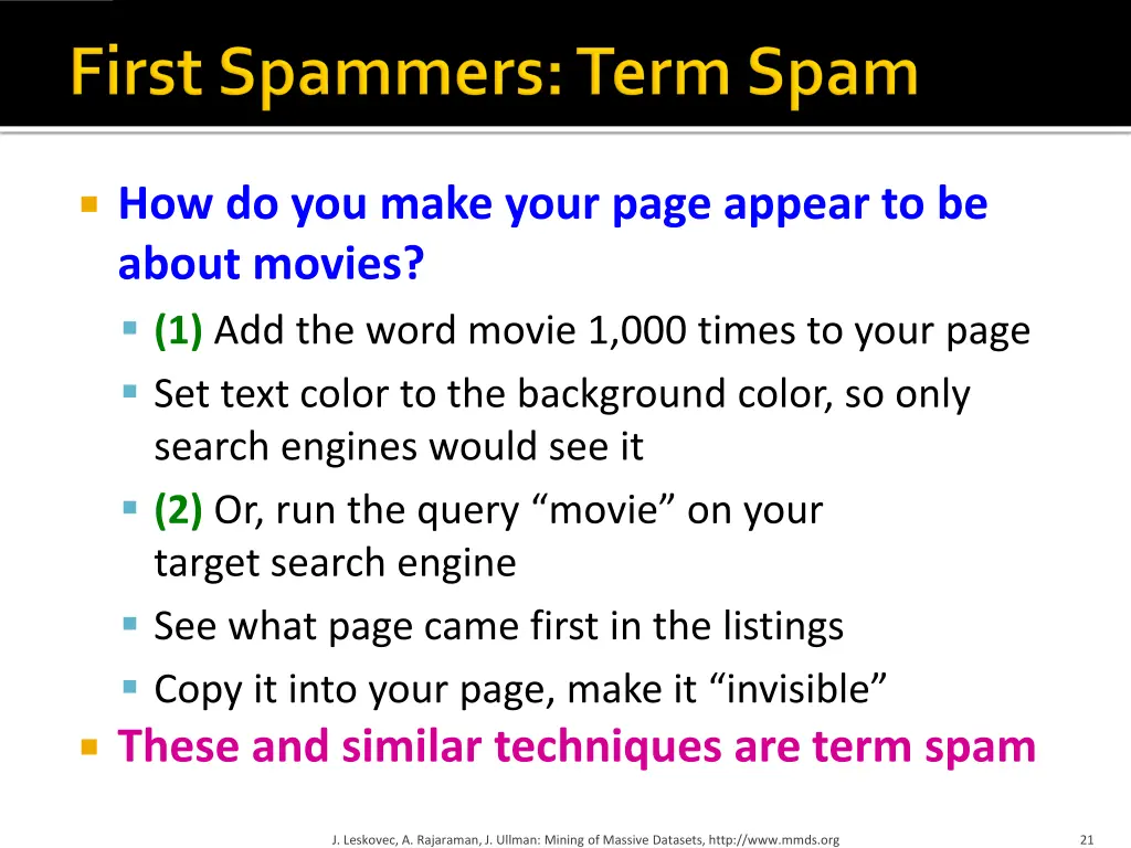 how do you make your page appear to be about