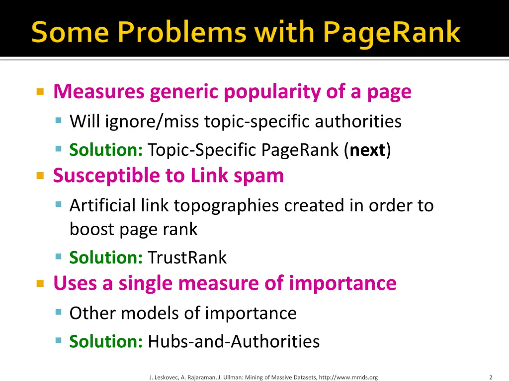 measures generic popularity of a page will ignore