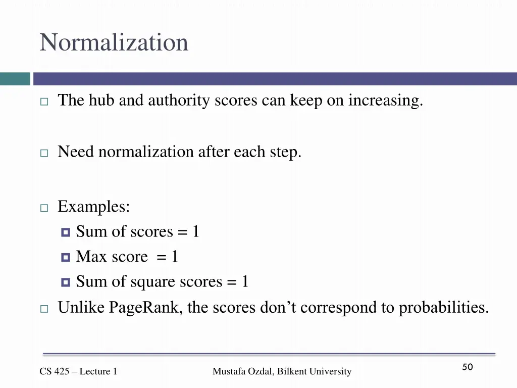 normalization