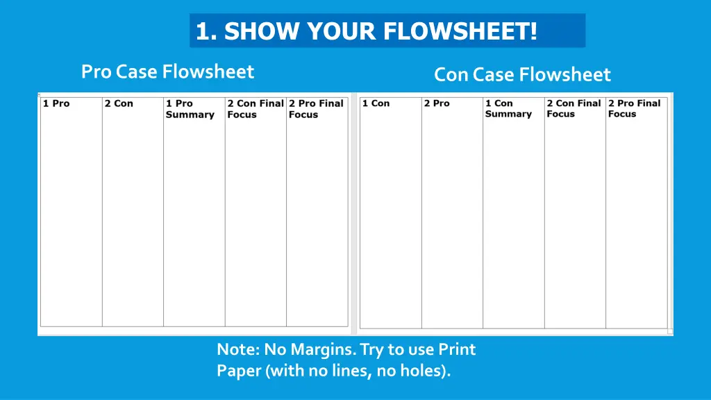 1 show your flowsheet