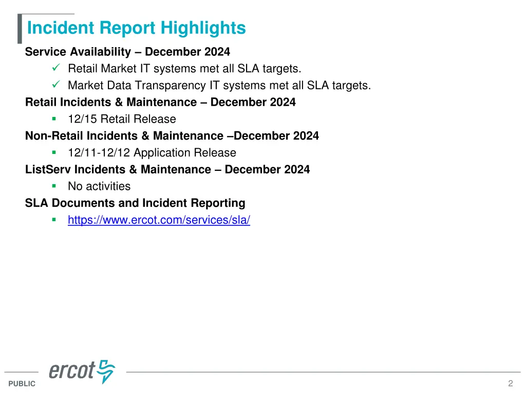 incident report highlights