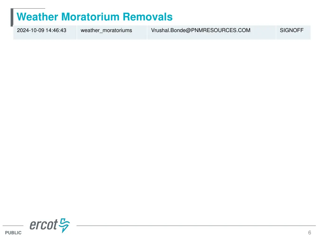 weather moratorium removals