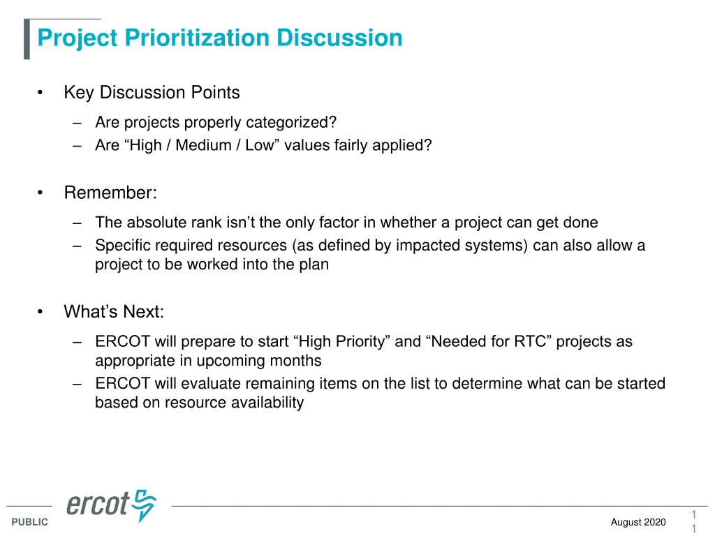 project prioritization discussion 1