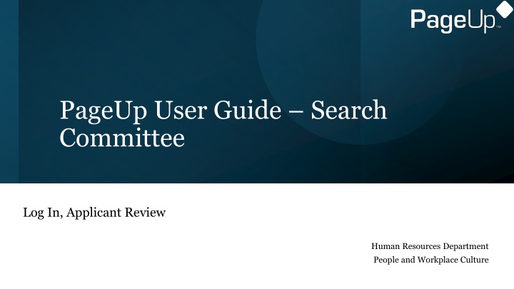 pageup user guide search committee