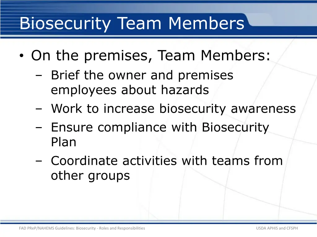 biosecurity team members 1