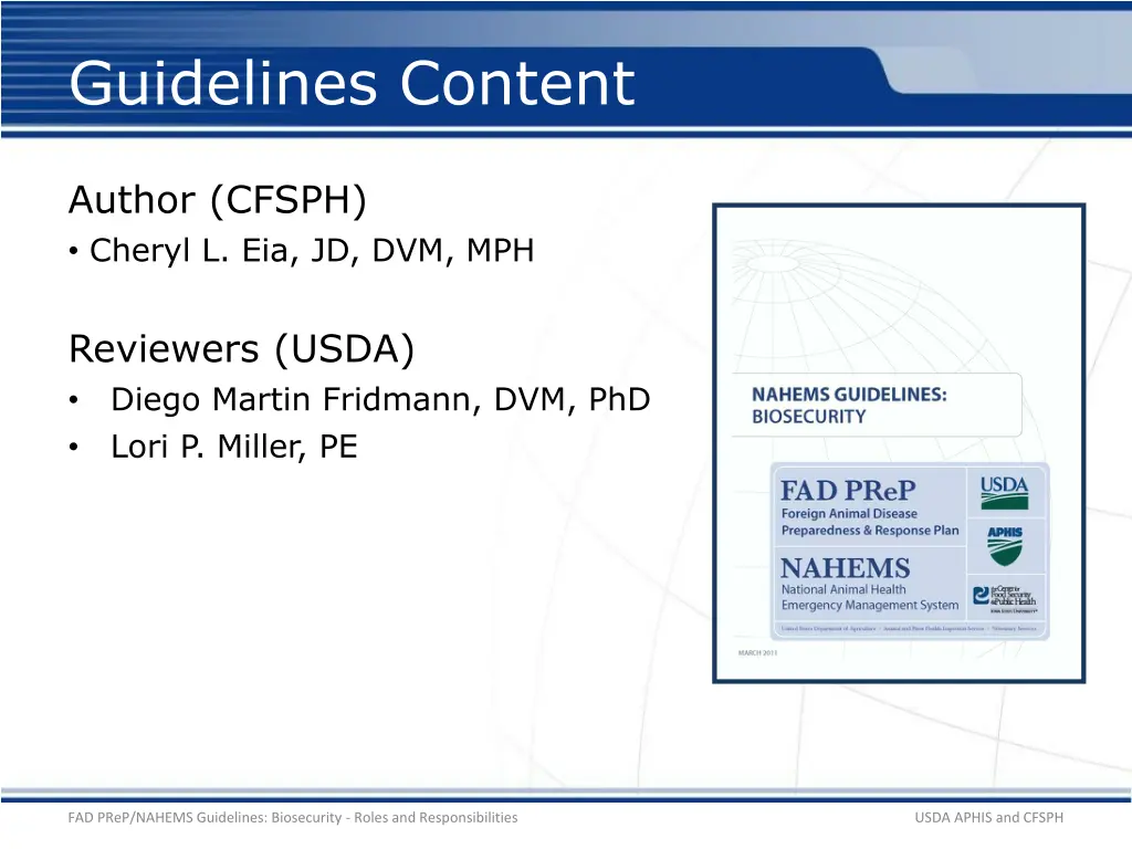 guidelines content