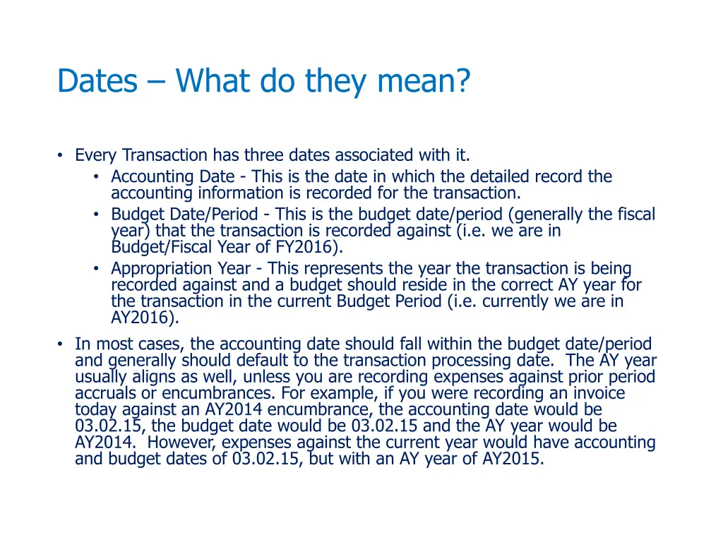 dates what do they mean