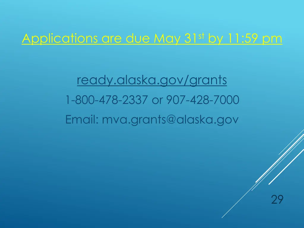 applications are due may 31 st by 11 59 pm