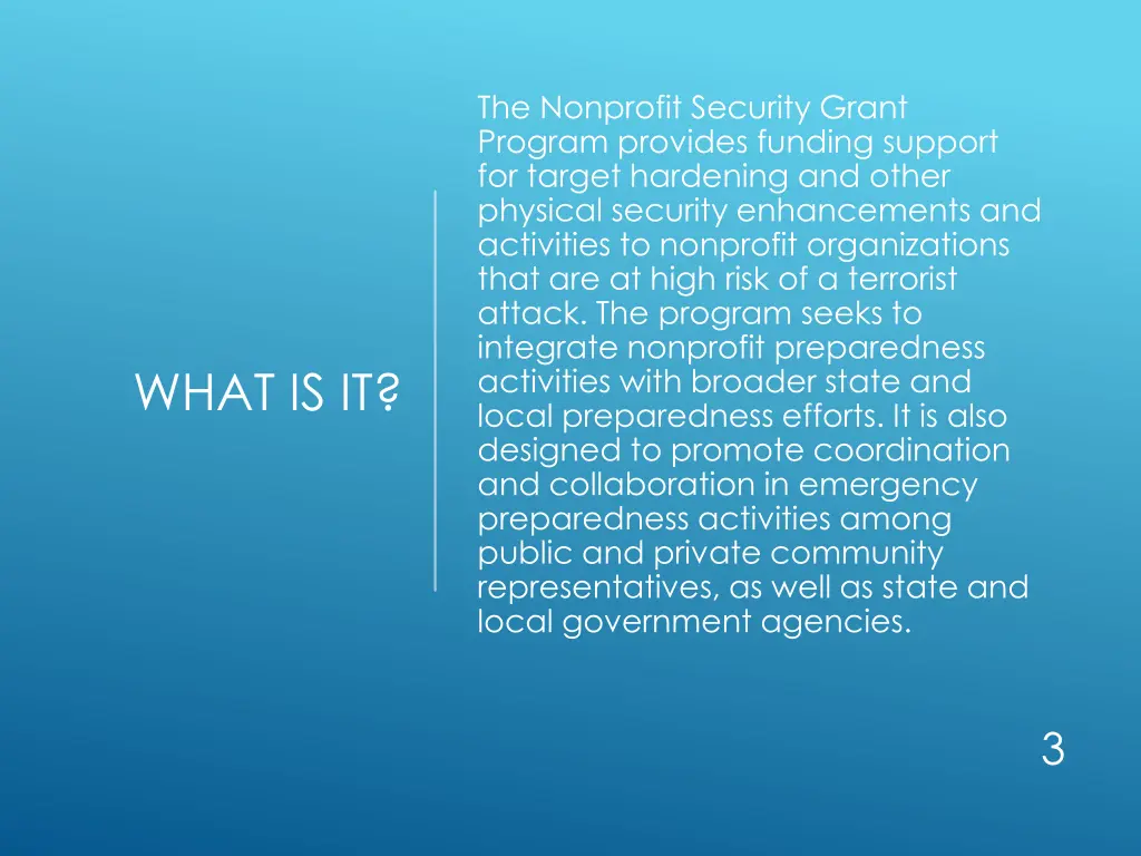 the nonprofit security grant program provides