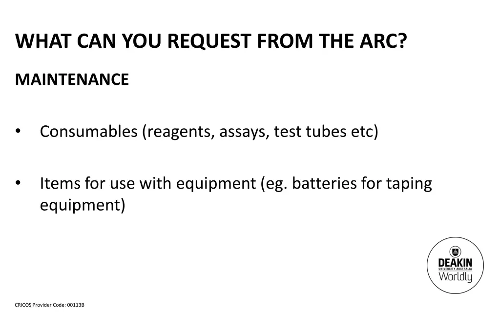 what can you request from the arc 4
