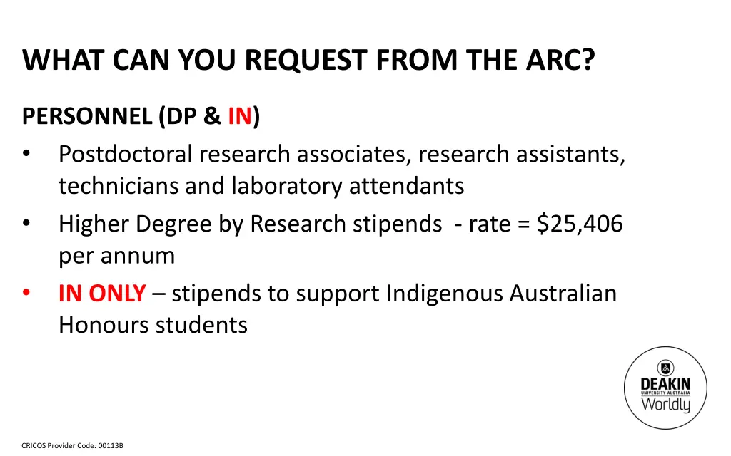 what can you request from the arc