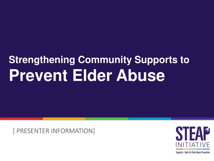 strengthening community supports to prevent elder