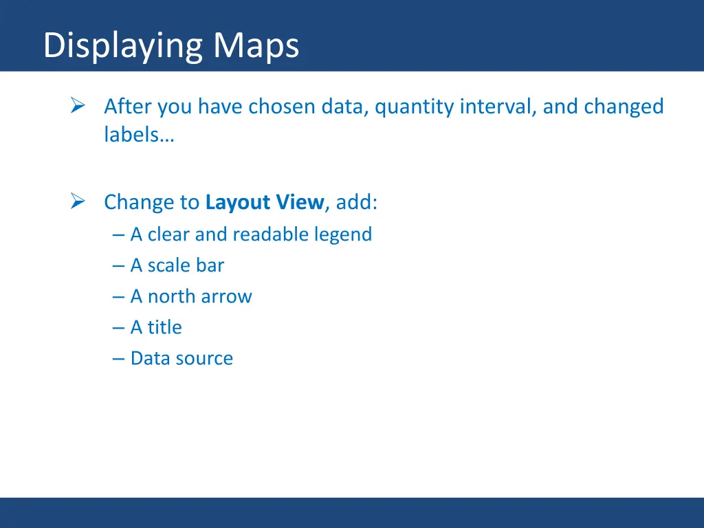 displaying maps