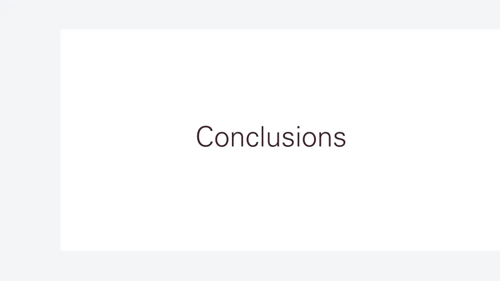 conclusions