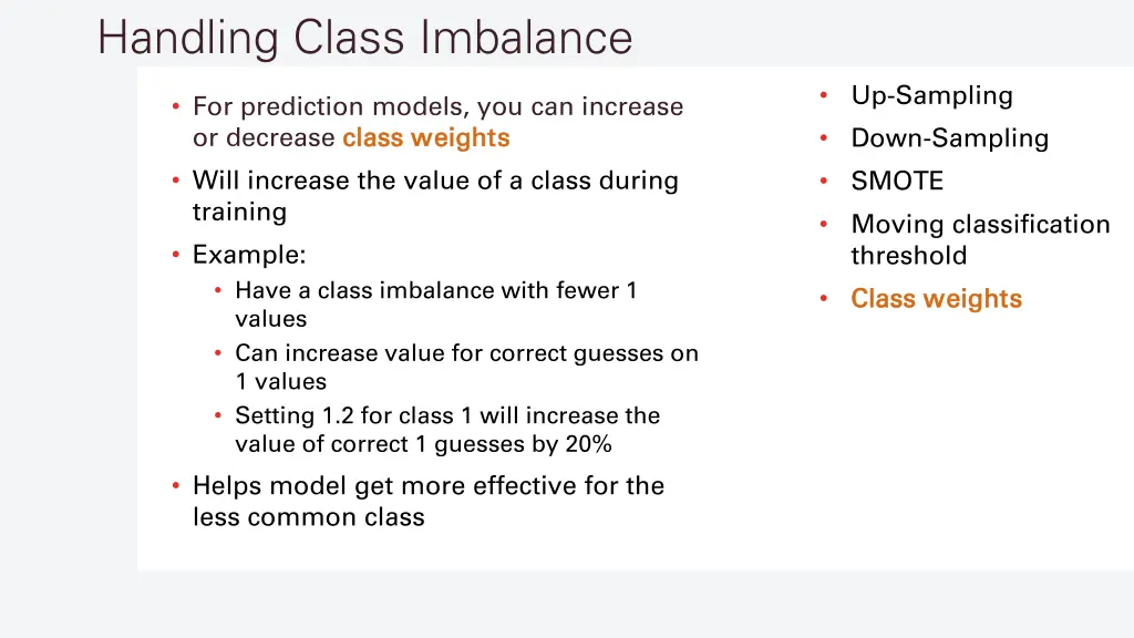 handling class imbalance 1