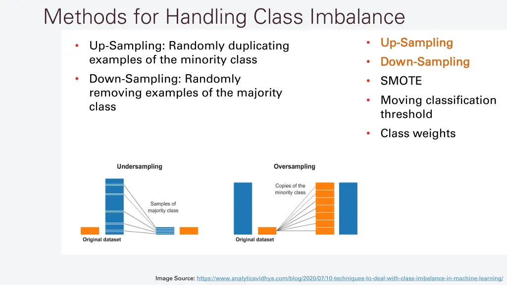 methods for handling class imbalance