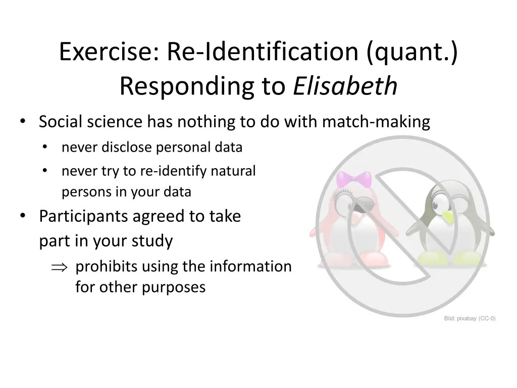 exercise re identification quant responding