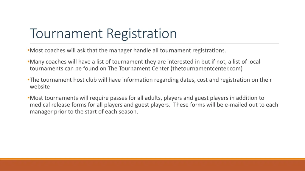 tournament registration