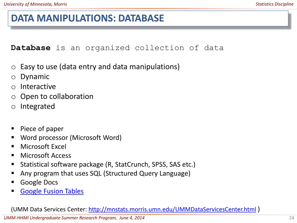 statistics discipline 23