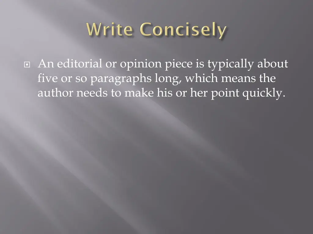 an editorial or opinion piece is typically about