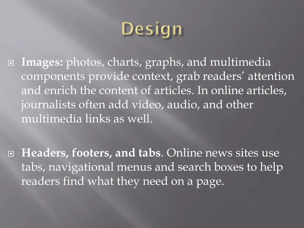 images photos charts graphs and multimedia