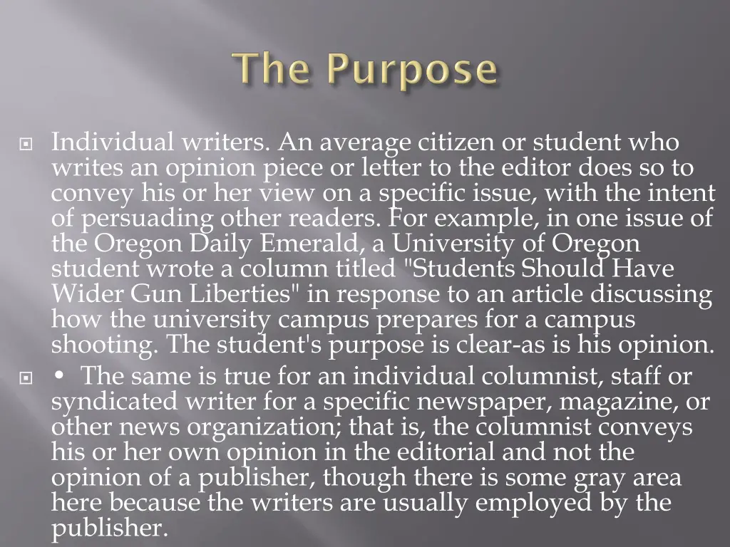 individual writers an average citizen or student