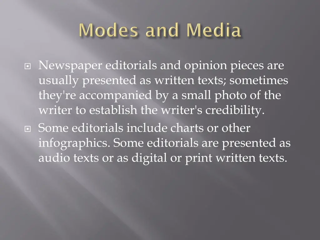 newspaper editorials and opinion pieces