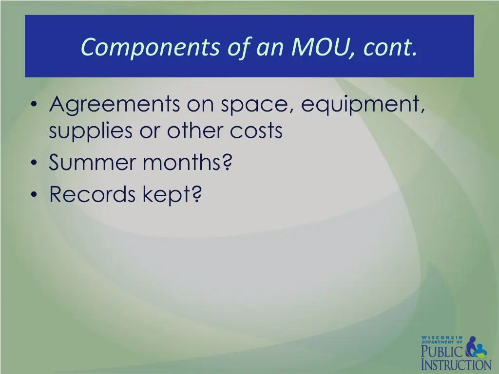 components of an mou cont 1