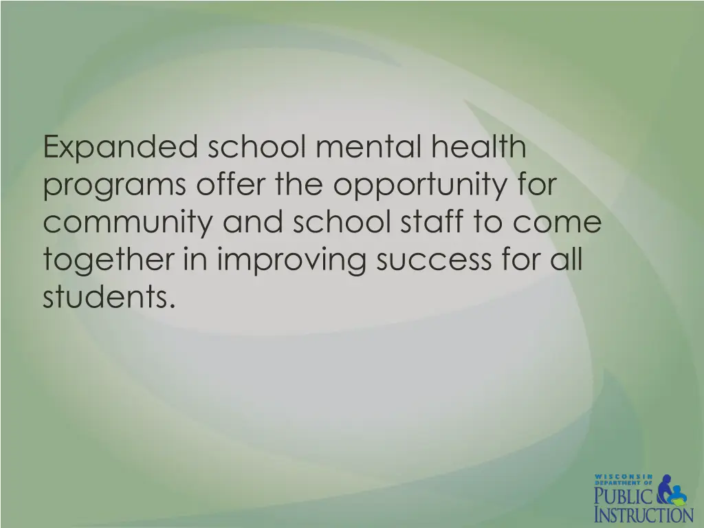 expanded school mental health programs offer