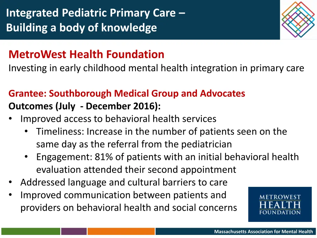 integrated pediatric primary care building a body