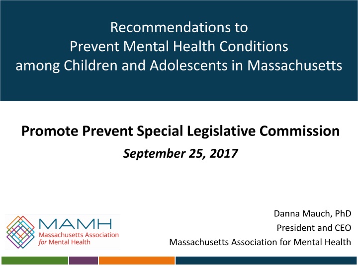 recommendations to prevent mental health