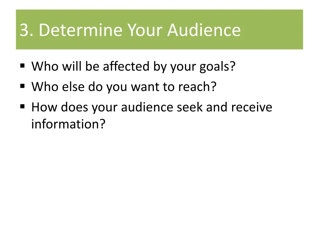 3 determine your audience