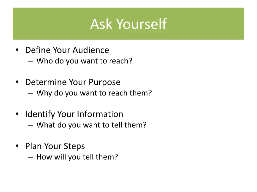 ask yourself