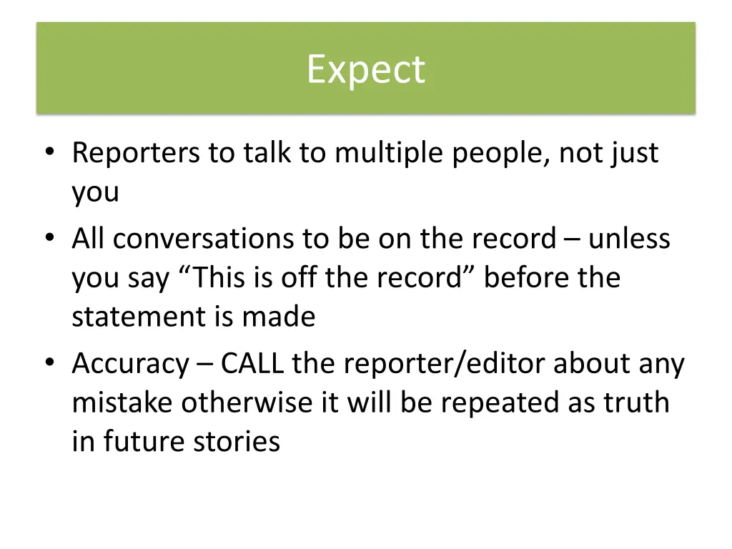expect