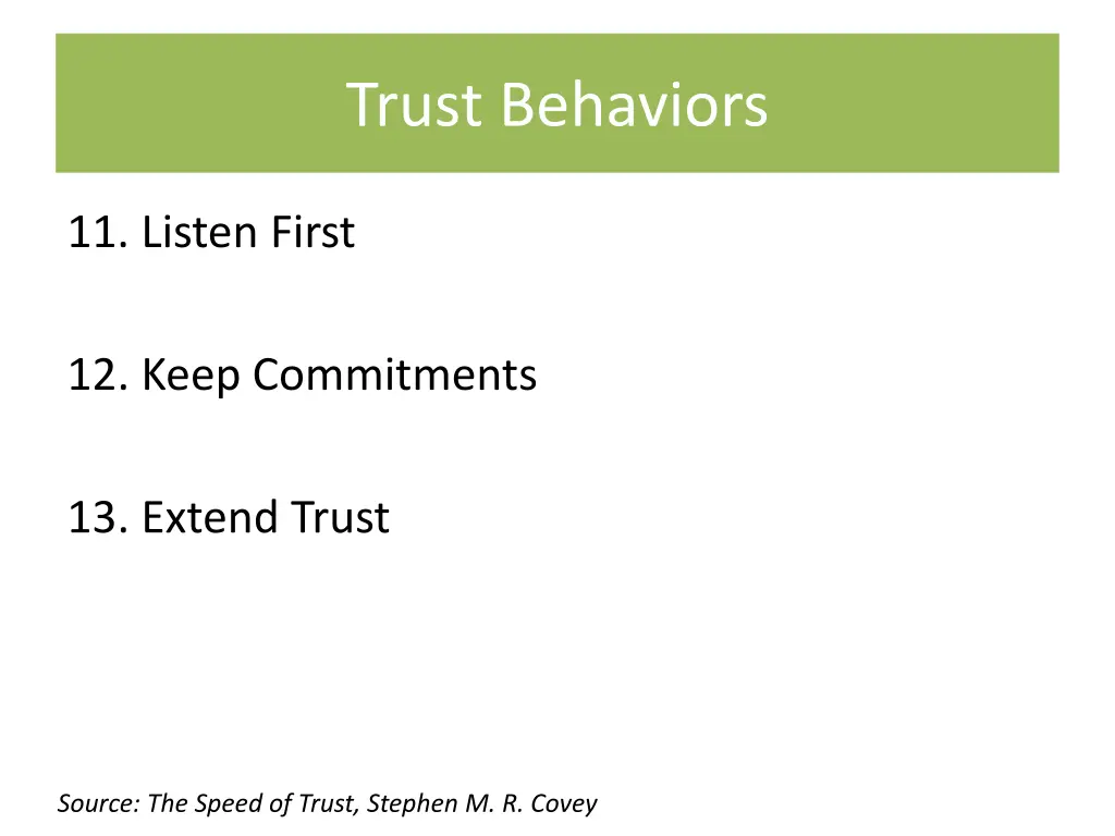 trust behaviors 2