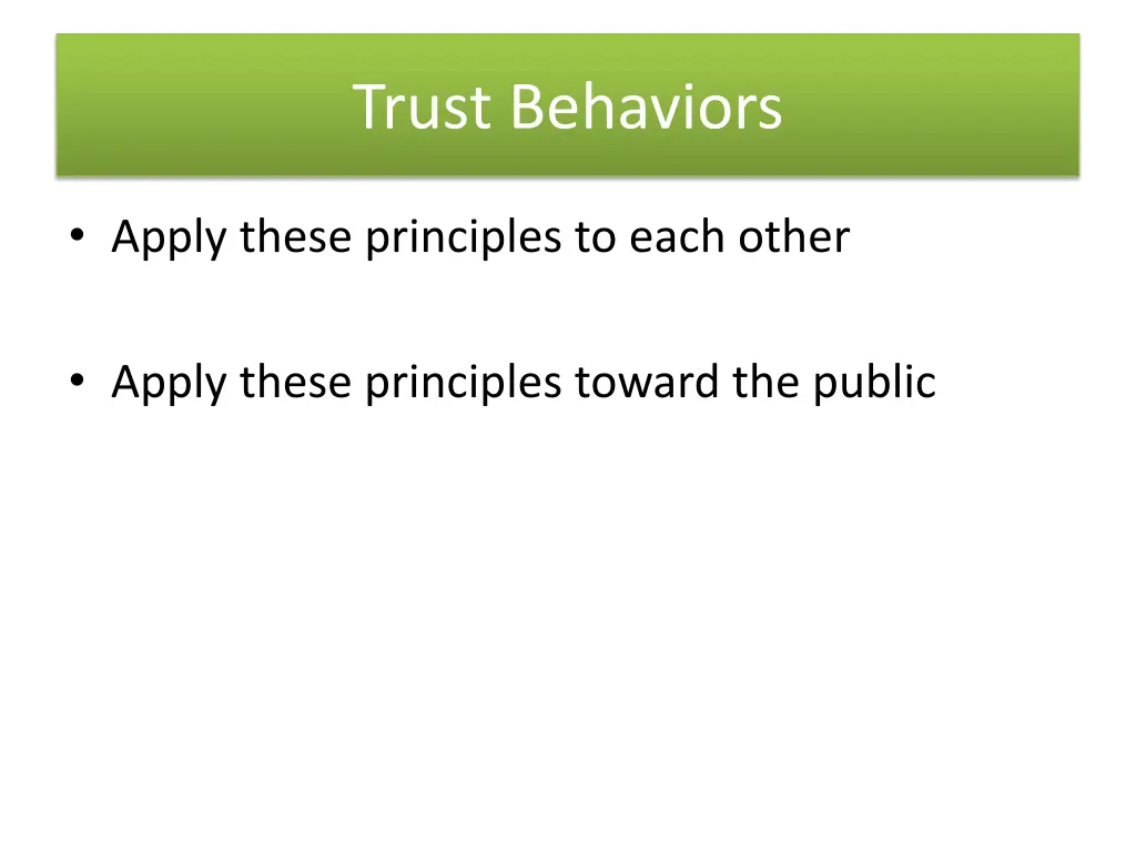 trust behaviors 3