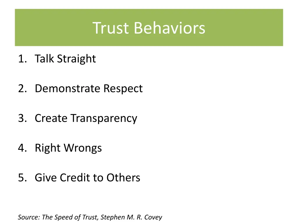 trust behaviors