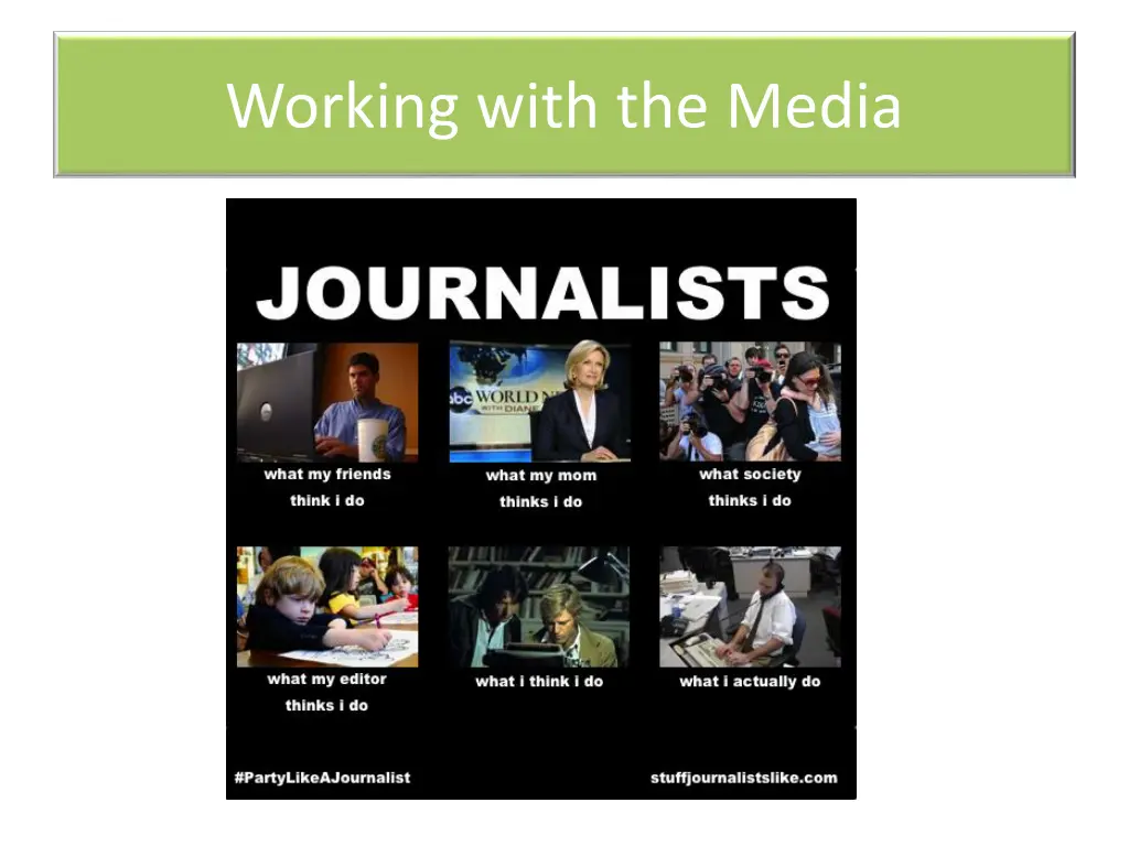working with the media