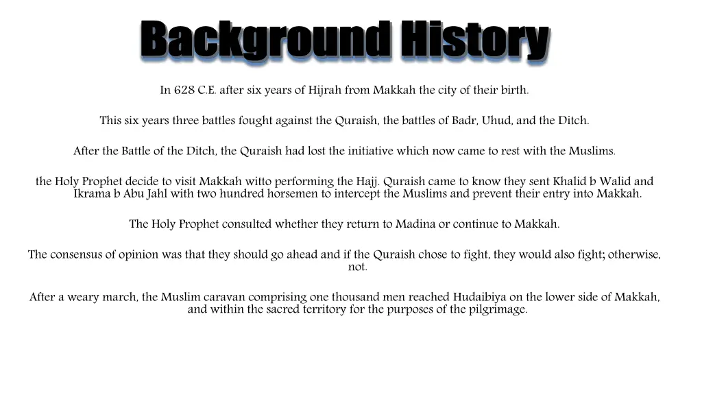 background history