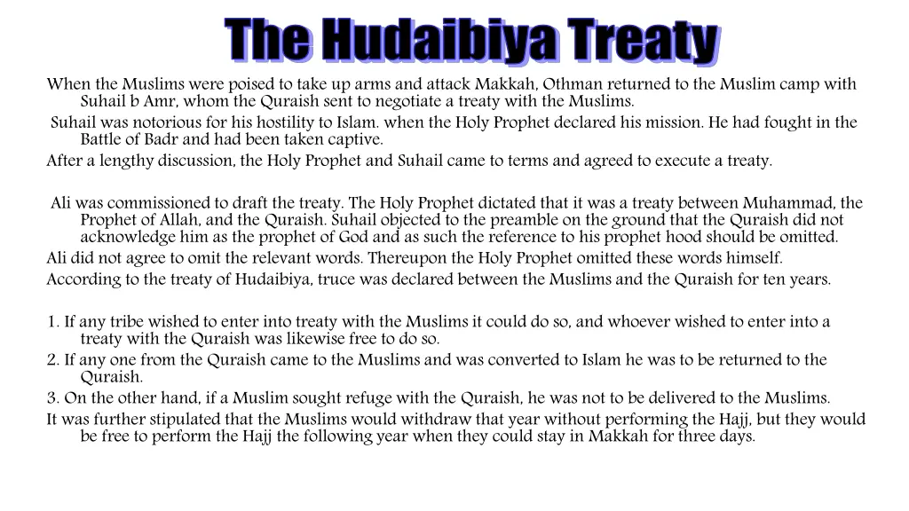 the hudaibiyatreaty