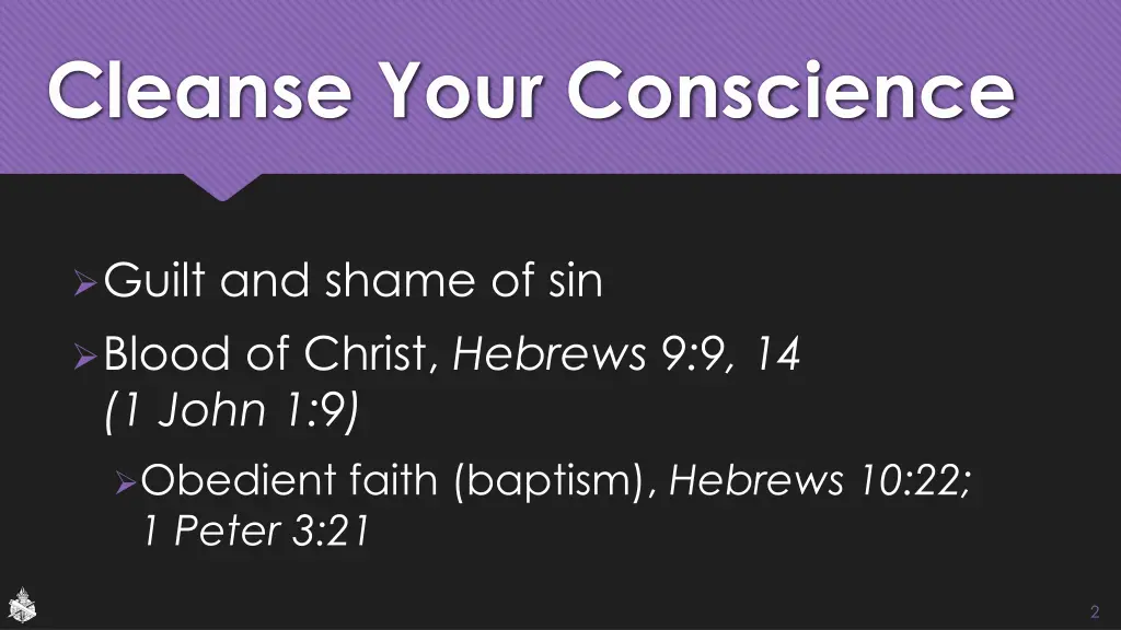 cleanse your conscience