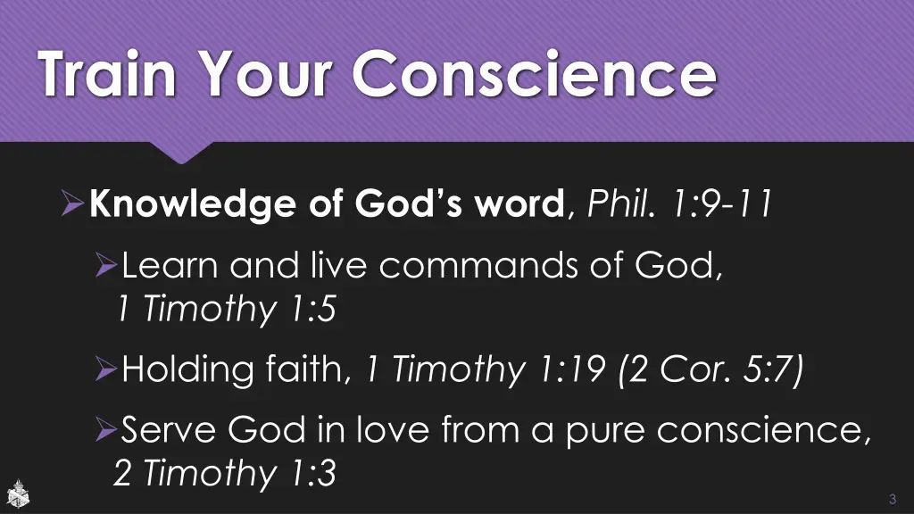 train your conscience