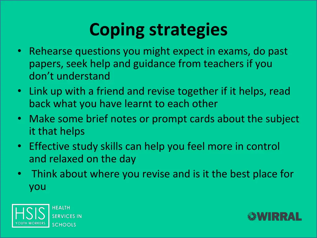coping strategies