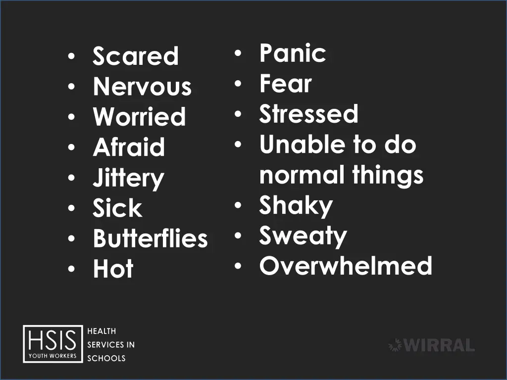 panic fear stressed unable to do normal things