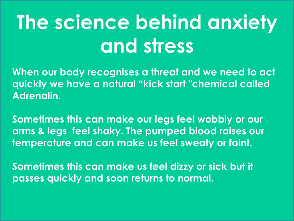the science behind anxiety and stress
