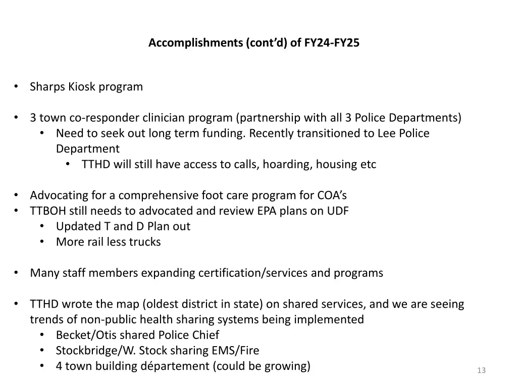 accomplishments cont d of fy24 fy25