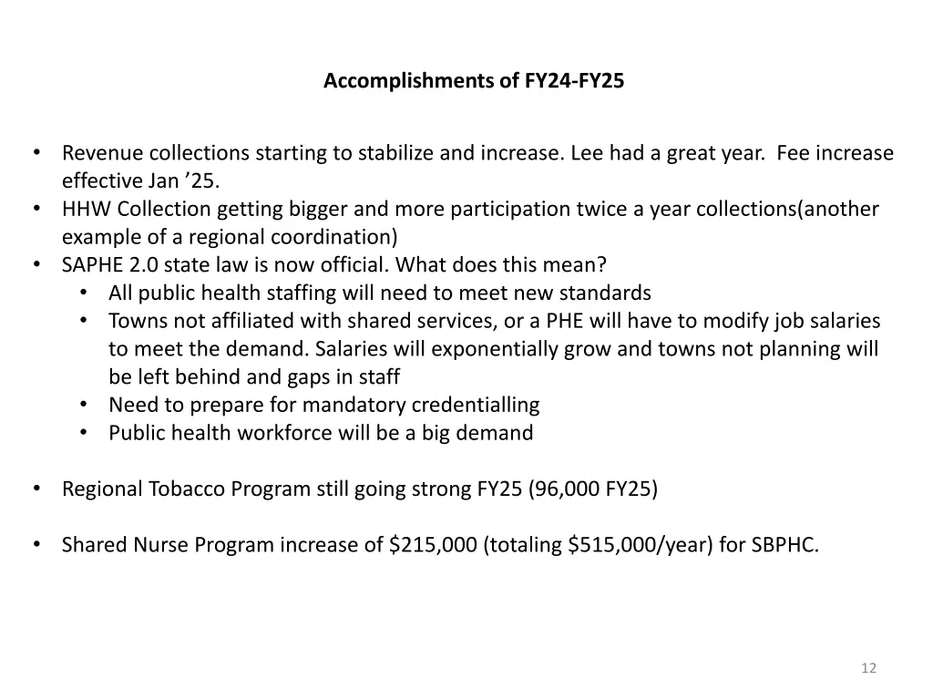 accomplishments of fy24 fy25